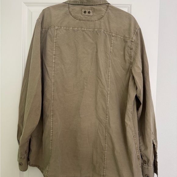 Converse brand men’s khaki style casual collar button shirt shirt top size XL - Picture 2 of 4